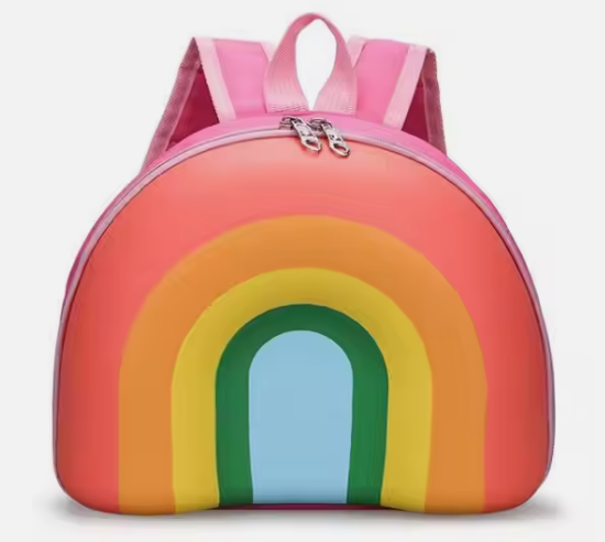 Hardshell Rainbow Backpack/Kindergarten schoolbag for boys and girls